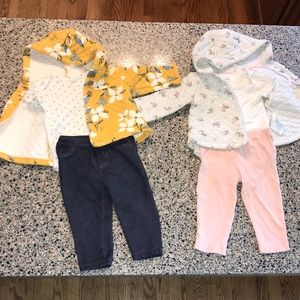 Baby girl spring outfits with cardigans